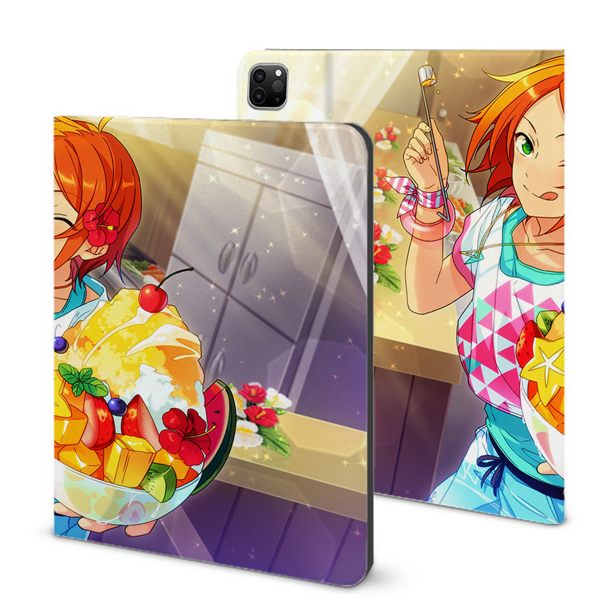 （画像用） あんさんぶるスターズ! Ensemble Stars IPad ケース ブック型 PUレザー TPU 耐衝撃 軽量 薄型 ペン収納なし 全面保護 IPad 各モデル対応